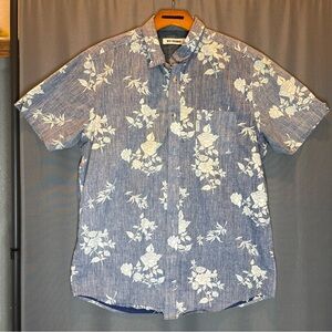 Ben Sherman Blue Floral Button Down Shirt